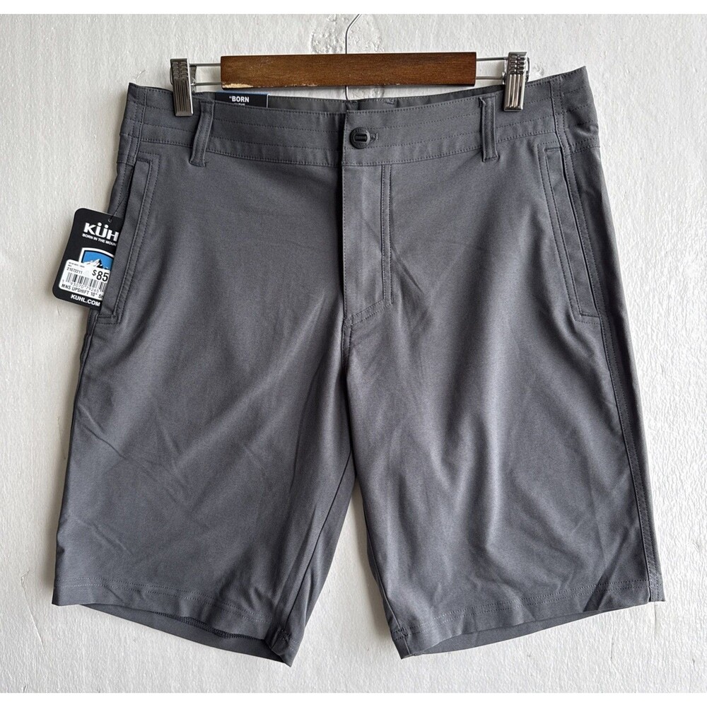 NWT Kuhl Upshift Shorts Men's Size 32x10 Gray Lightweight Hiking Stretch Casual
